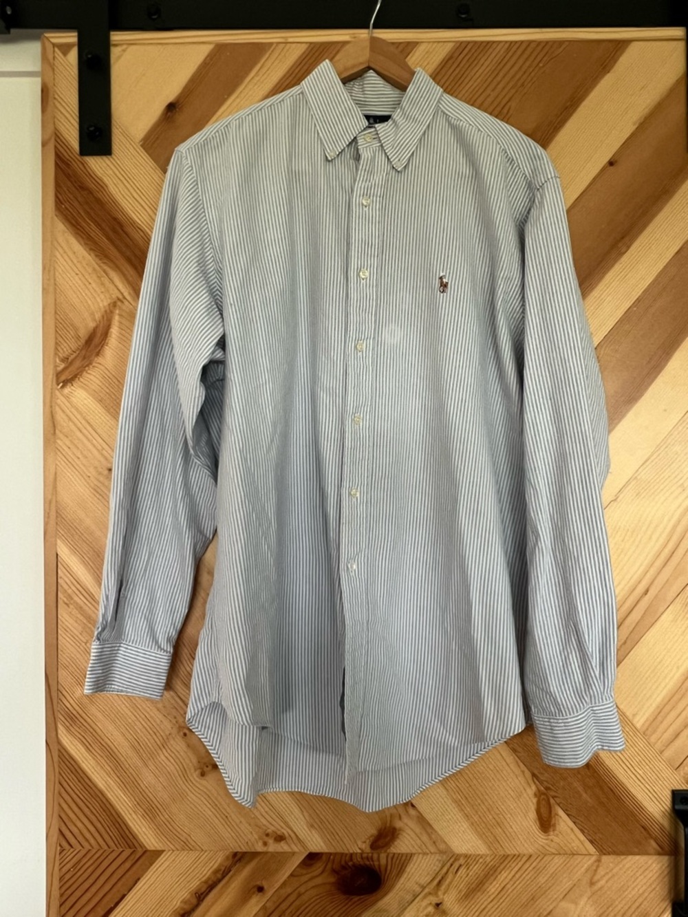 Ralph Lauren Blue & White Pinstripe Dress Shirt